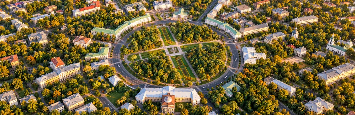 Кругла площа Полтави: найбільша в Європі та з радіальним плануванням