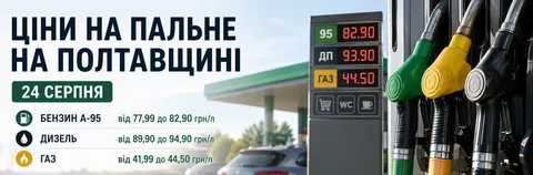 Пальне на Полтавщині подорожчало: актуальні ціни на АЗС 24 серпня