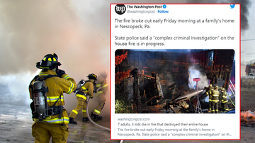 США.  Пожежа в будинку в Пенсільванії.  Загинуло 10 людей, у тому числі троє дітей