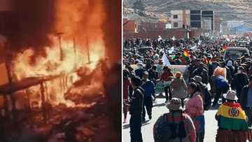 Болівія: протест фермерів коки.  Сутички з поліцією та підпали